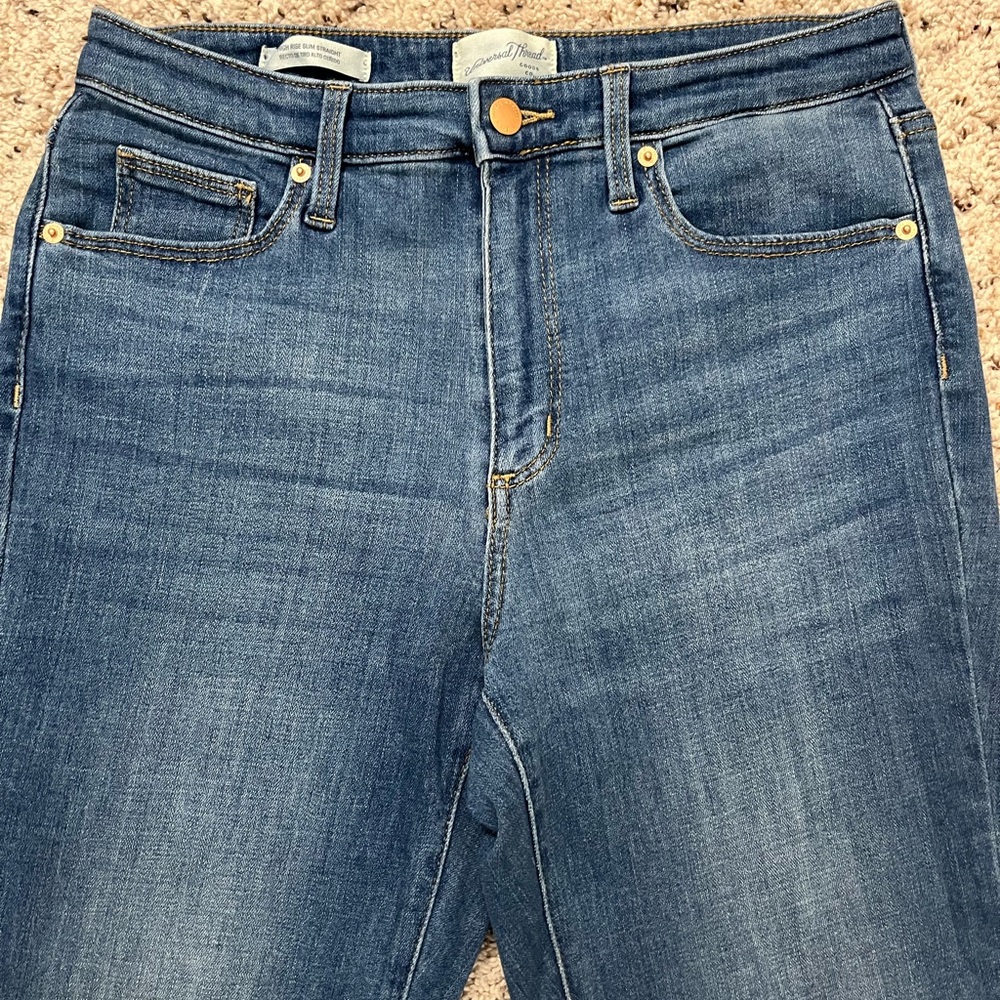 Universal Thread Women’s High-Rise Slim Straight Jeans Size 10 Dark & Light Wash - Picture 11 of 13